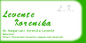 levente korenika business card